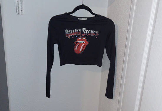 Pull&Bear Rolling Stones crop slika #1