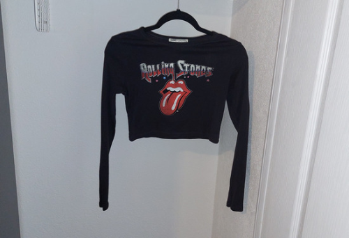 Pull&Bear Rolling Stones crop
