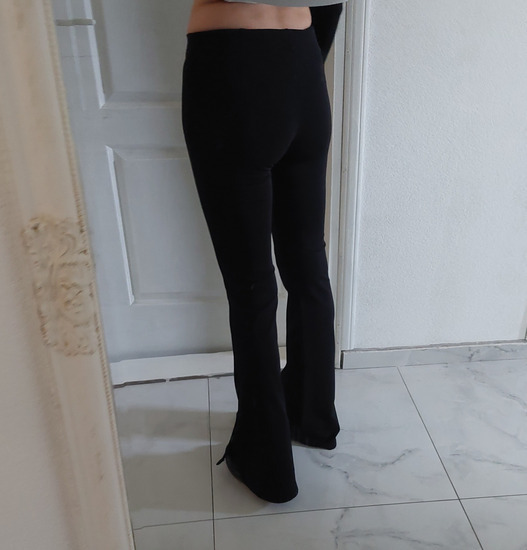 Bershka crne pantalone sa prorezima slika #4