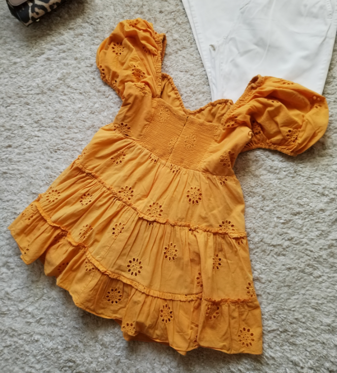 ZARA boho haljina sa vezom ☆ S ☆ Pamuk slika #4