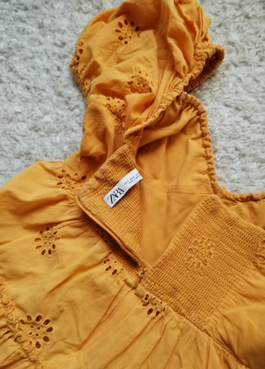 ZARA boho haljina sa vezom ☆ S ☆ Pamuk slika #5