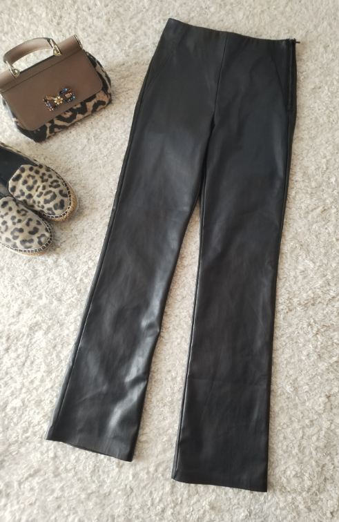 ZARA kožne pantalone ☆ Vel XS ☆ Polyuretan slika #3