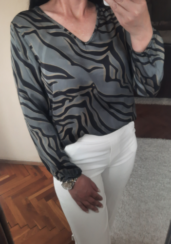 Amélie Amélie bluza od svile i viskose🫶otmena