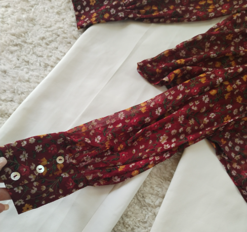 STRADIVARIUS bordo cvetna kosulja boho  thumbnail #3