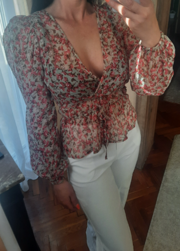 STRADIVARIUS bluza boho cvetna 
