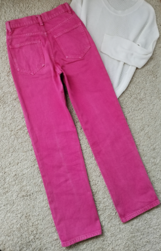 ZARA roze farmerke hight waist XS