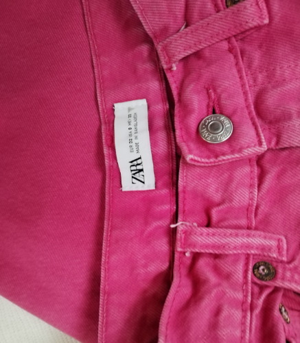 ZARA roze farmerke hight waist XS thumbnail #2