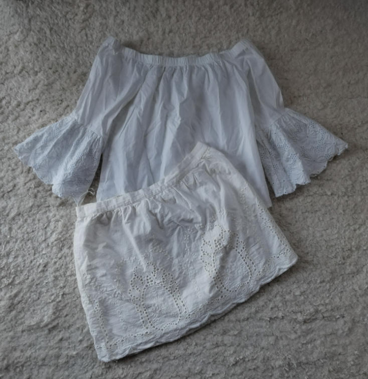 Boho set sa vezom bluza i suknja slika #2