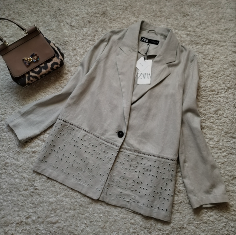 ZARA sako sa vezom Novo ☆ Lan/Viskoza ☆38/40 slika #2