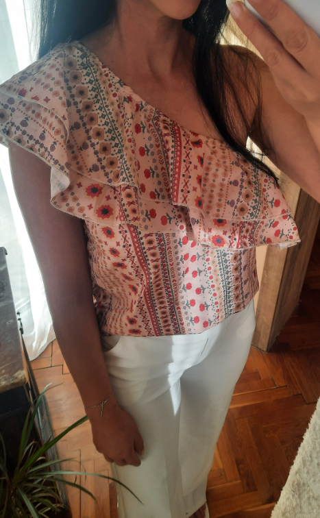 SHEIN bluzica na jedno rame slika #1