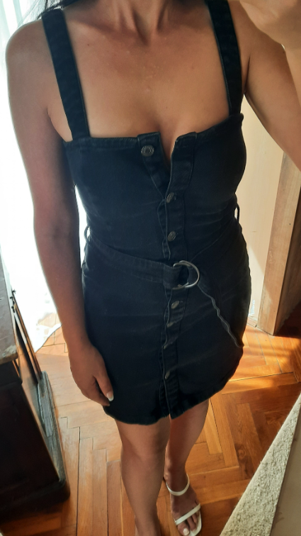 BERSHKA tesksas haljina slika #1