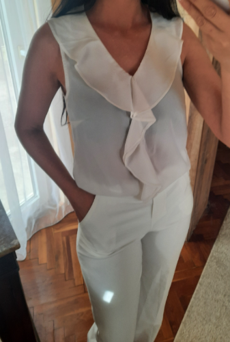 H&M bela bluza