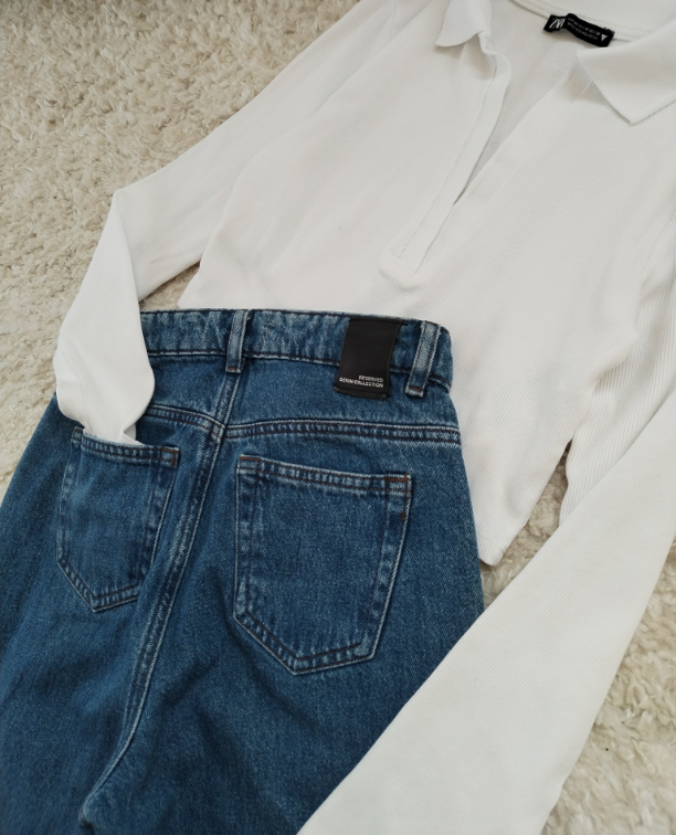 RESERVED farmerke visoki struk ☆ XS slika #3