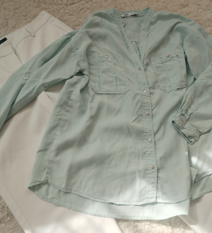 ZARA kosulja nezno zelene boje S/M slika #4