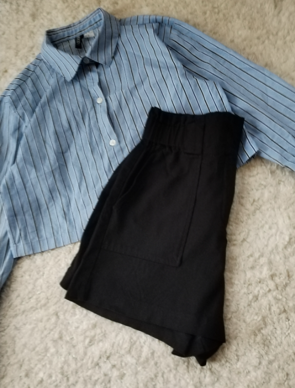 RESERVED linen blend šorc prelep slika #5