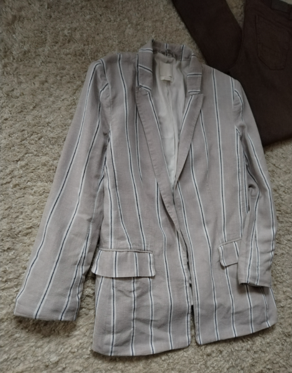  H&M Linen blend sako ☆ Vel 38/M ☆ slika #4