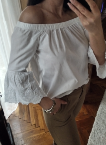 Boho bluza sa vezom na rukavima thumbnail #2