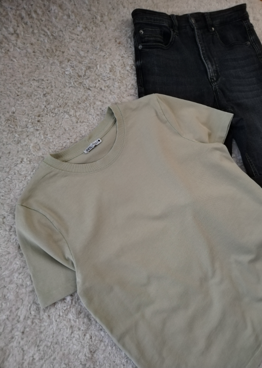 ZARA pastelno zelena majica slika #3