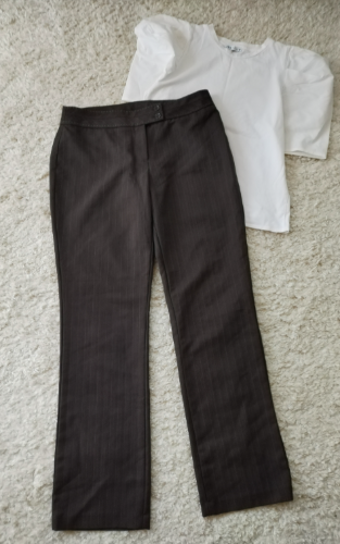F&F ☆ braon pantalone na prugice ☆ 40/L ☆ thumbnail #5