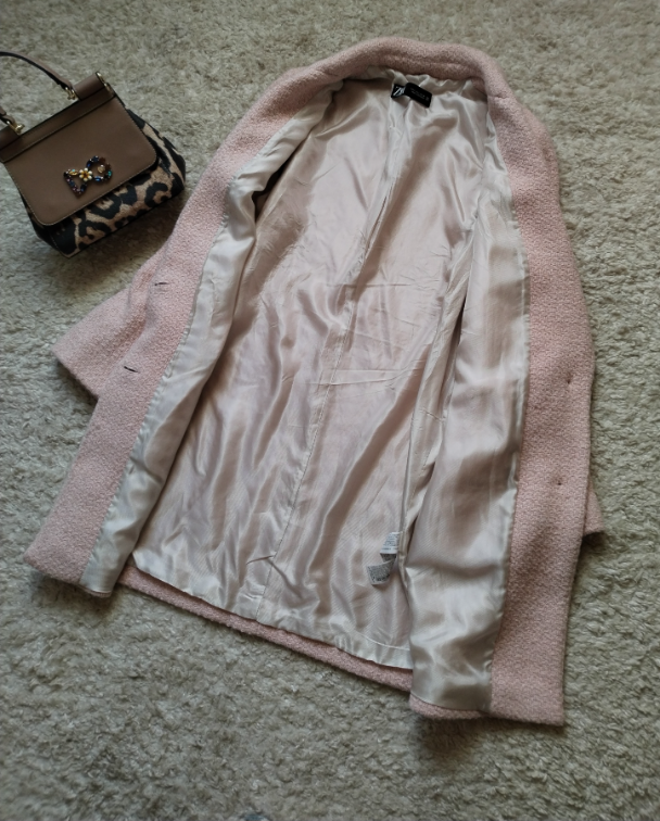 ZARA tvid kaput pastelno roze ☆ Vel 36/S ☆ slika #4