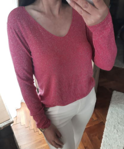 Roze svetlucava bluza thumbnail #2