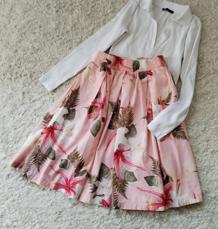ZARA ☆ boho suknja do kolena ☆ slika #2