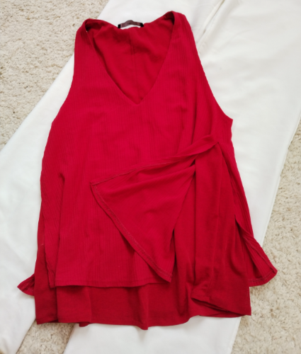 MANGO dvoslojna bluza majica
