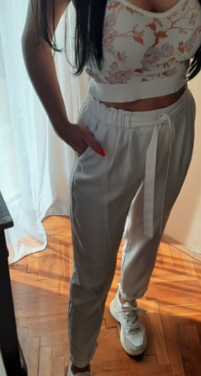 STRADIVARIUS pantalone duboke na vezivanje slika #2