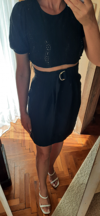 H&M visoki struk suknja slika #1