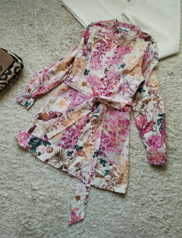 SOBE ☆ haljina košulja sa pojas kaišem ☆Pamuk☆ slika #2