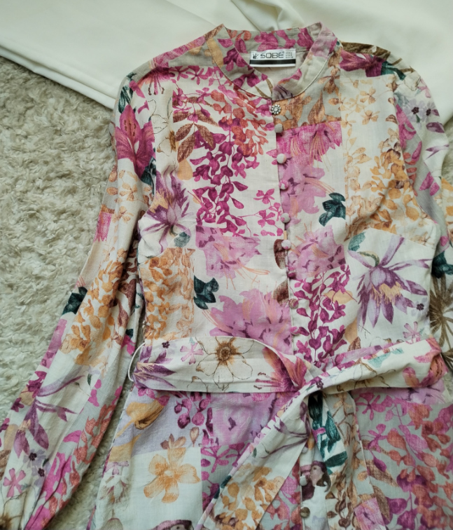 SOBE ☆ haljina košulja sa pojas kaišem ☆Pamuk☆ slika #3