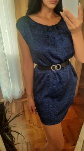 H&M satenska haljina royal plava