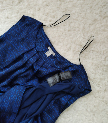 H&M satenska haljina royal plava thumbnail #2