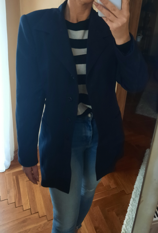 Sako duži strukiran indigo  slika #2