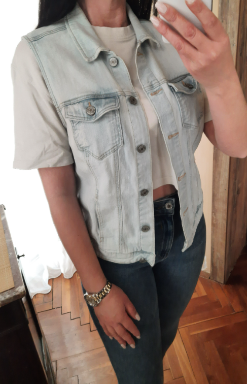 BERSHKA teksas prsluk slika #1