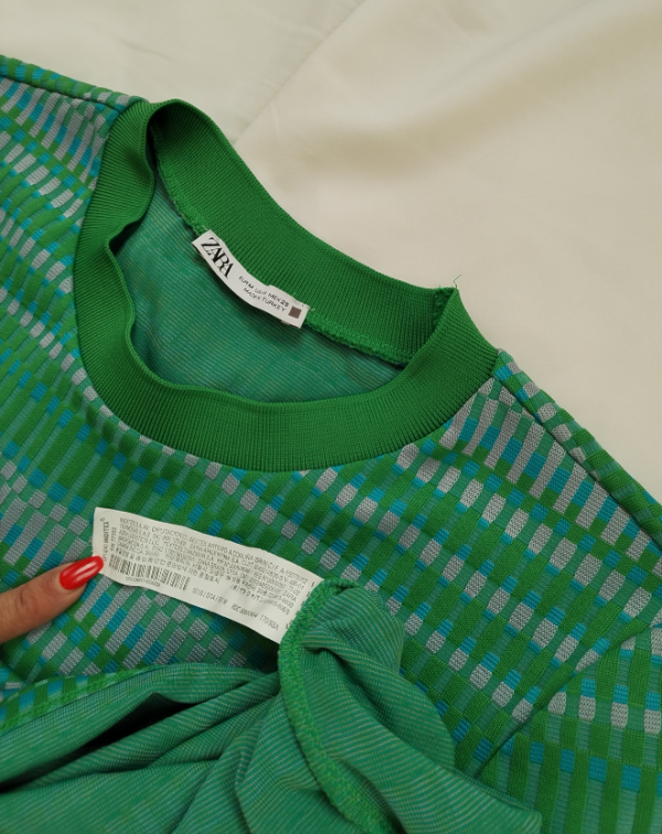 ZARA bluza majica smaragdno zelena slika #1