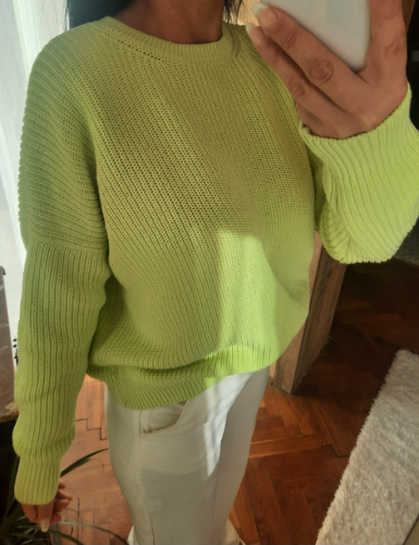 ESPRIT kivi boje oversized dzemper