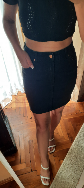 STRADIVARIUS  teksas suknja slika #3