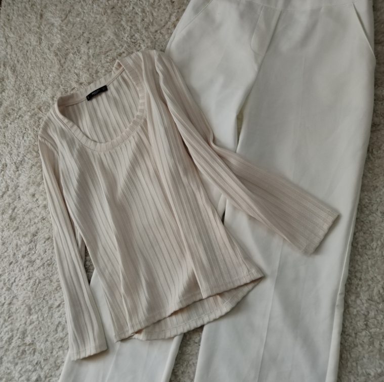 MANGO bluza puderaste krem boje slika #2