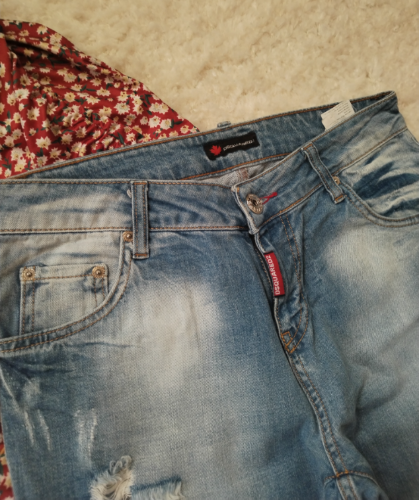 DSQUARED teksas šorc duži