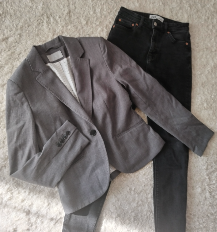 H&M sivi sako perfektan  slika #2