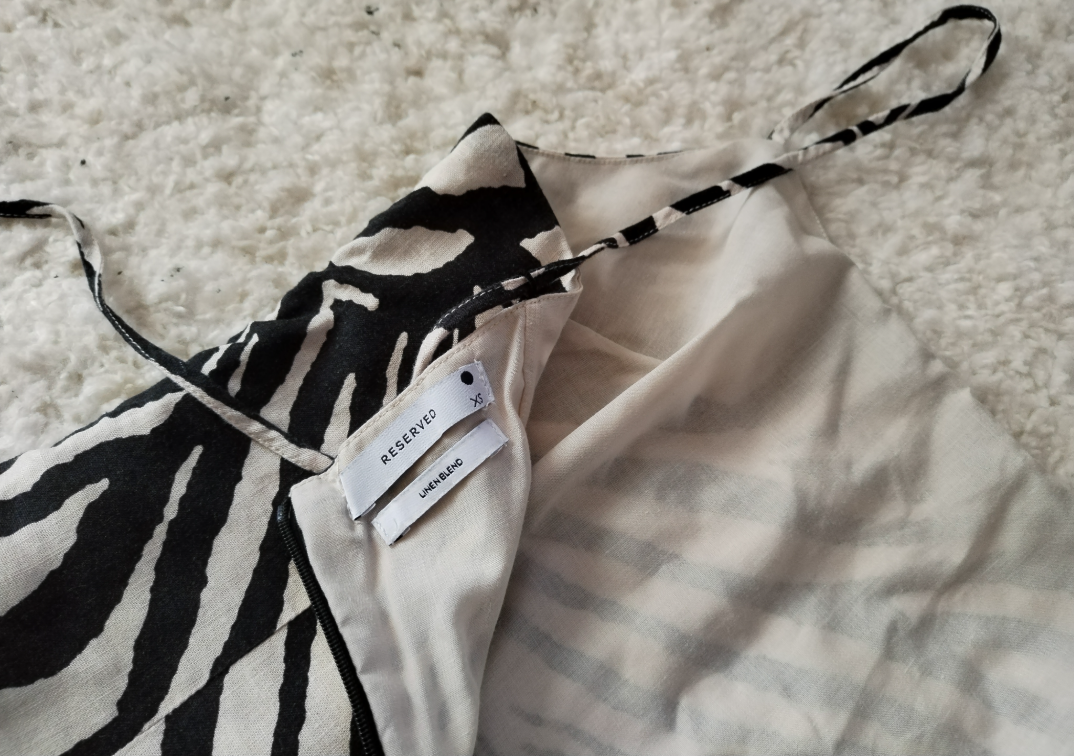 RESERVED Linen Blend haljina slika #2