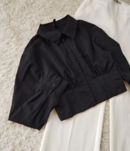 H&M crop kosulja donji deo ustručen kao korset thumbnail #5