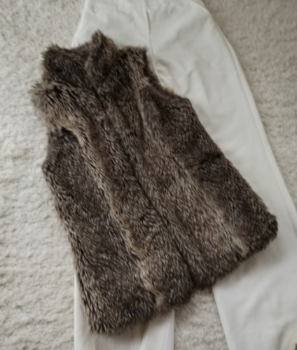 BERSHKA outwear krzneni šatirani prsluk thumbnail #3