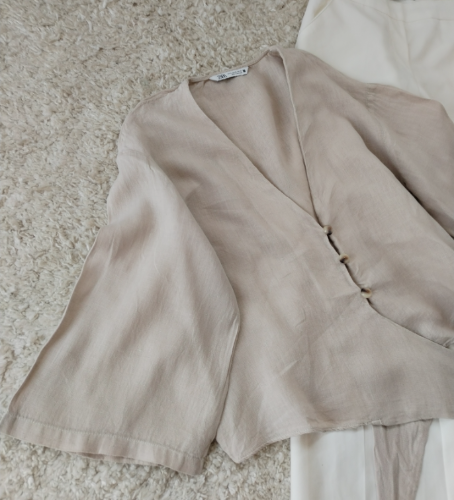 ZARA ☆ XS oversize bluza ☆ 100% Linen ☆