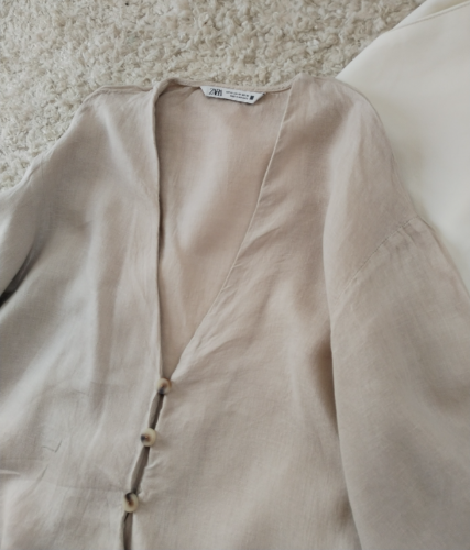 ZARA ☆ XS oversize bluza ☆ 100% Linen ☆ thumbnail #4