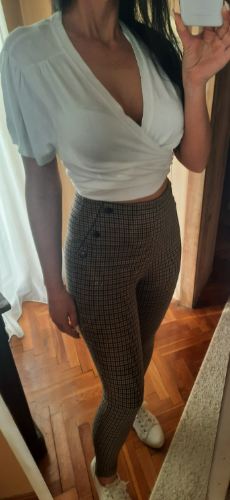 STRADIVARIUS visoki struk pantalone helanke 