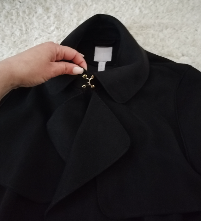 H&M oversized velur mantil sako sa kaišem Odlican slika #3