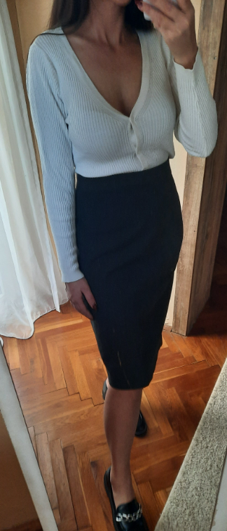 ZARA tamno siva suknja slika #1