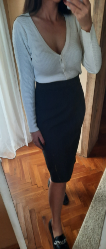 ZARA tamno siva suknja